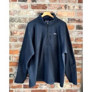 Patagonia Men’s Navy Blue 1/4 Zip Better Sweater Pullover Sweatshirt Top, 3XL